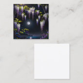 Die ruhige japanische Kunst der Wisteria mit bl Quadratische Visitenkarte (Vorne/Hinten)