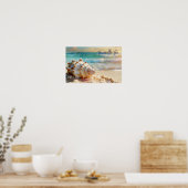 Die ruhige Küste: Seeschloss am Meer Poster (Küche)