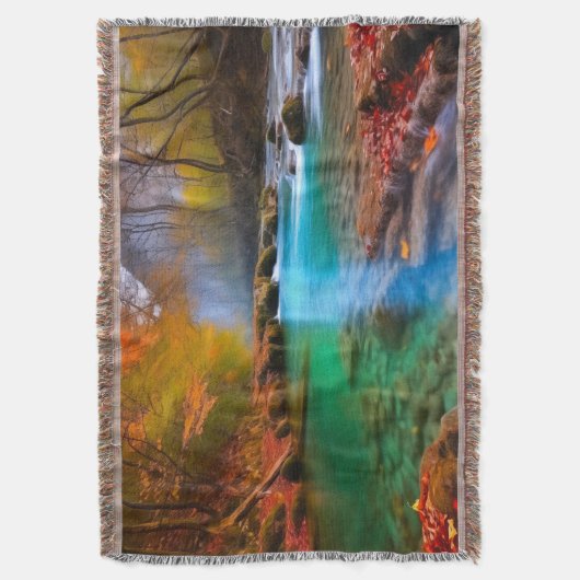 Die ruhige Landschaft der Herbstflüsse Decke (Vorderseite Vertikal)