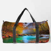 Die ruhige Landschaft der Herbstflüsse Duffle Bag (Rückseite)