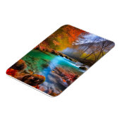 Die ruhige Landschaft der Herbstflüsse Magnet (Linke Seite)