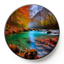 Die ruhige Landschaft der Herbstflüsse