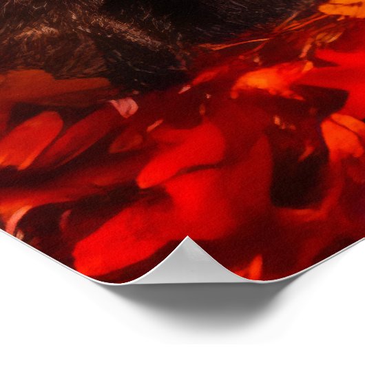 Die ruhige Landschaft der Herbstflüsse Poster (Ecke)