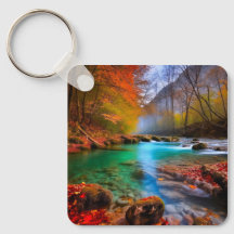 Die ruhige Landschaft der Herbstflüsse