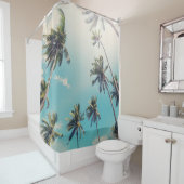 Die ruhige Landschaft von Tropical Beach Duschvorhang (Beispiel)