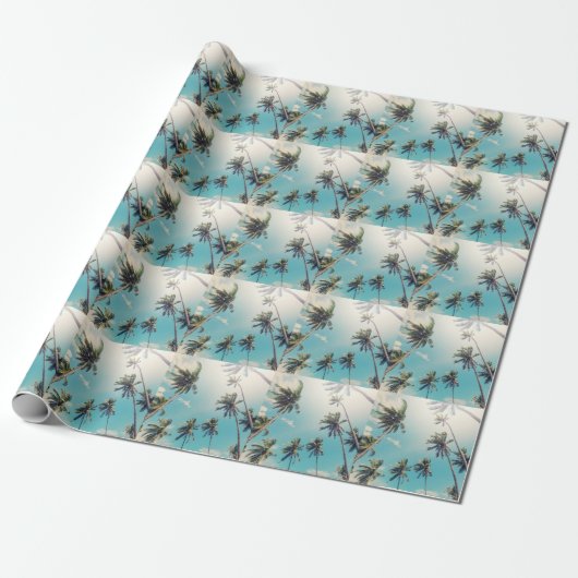 Die ruhige Landschaft von Tropical Beach Geschenkpapier (Ungerollt)