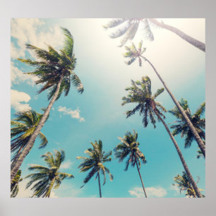 Die ruhige Landschaft von Tropical Beach Poster