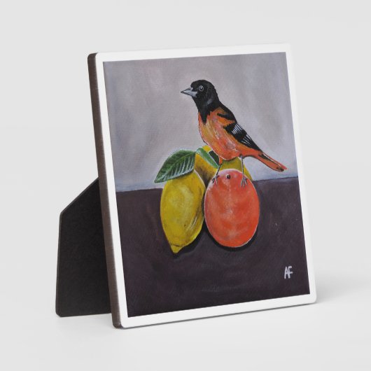 Die ruhige Pose des Orioles Gemälde von Alfred Fox Fotoplatte (Vorderseite)