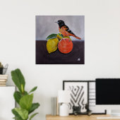Die ruhige Pose des Orioles Gemälde von Alfred Fox Poster (Heimbüro)
