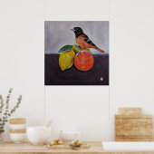 Die ruhige Pose des Orioles Gemälde von Alfred Fox Poster (Küche)
