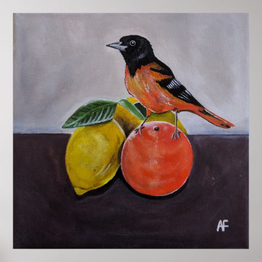 Die ruhige Pose des Orioles Gemälde von Alfred Fox Poster (Vorne)