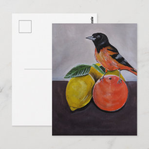 Die ruhige Pose des Orioles Gemälde von Alfred Fox Postkarte