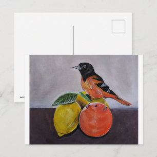 Die ruhige Pose des Orioles Gemälde von Alfred Fox Postkarte