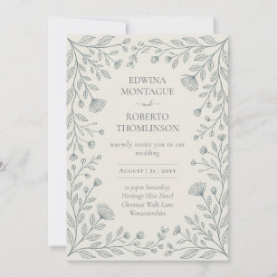 Die ruhige Romanze Anne Elliot Vintage-Hochzeit Einladung