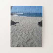Die ruhige Strandszene