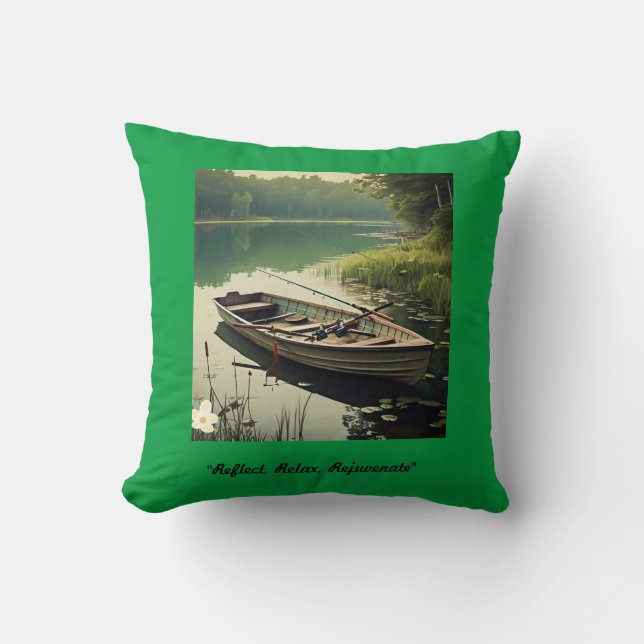 "Die ruhige Wasserlandschaft" Kissen (Vorderseite)