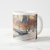 Die ruhige Winterfreude, die Tasse der Schneeszene (Vorderseite Rechts)