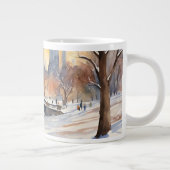 Die ruhige Winterfreude, die Tasse der Schneeszene (Rechts)