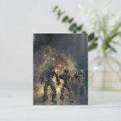 die ruhmreichen sieben Roboter Postkarte (Stehend Vorderseite)