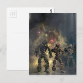 die ruhmreichen sieben Roboter Postkarte (Vorne/Hinten)