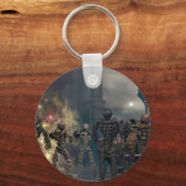 die ruhmreichen sieben Roboter Schlüsselanhänger (Vorderseite)