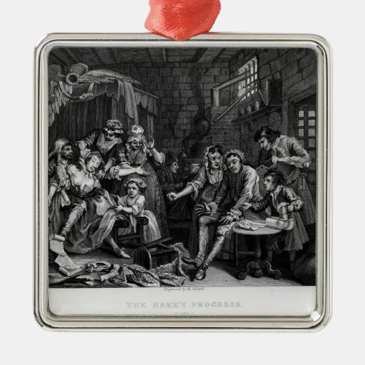 Die Rührstange im Gefängnis, Platte VII Silbernes Ornament (Vorne)