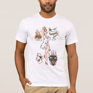 Die Ruine-" Tätowierungs-T-Shirt des Retro "Manne T-Shirt
