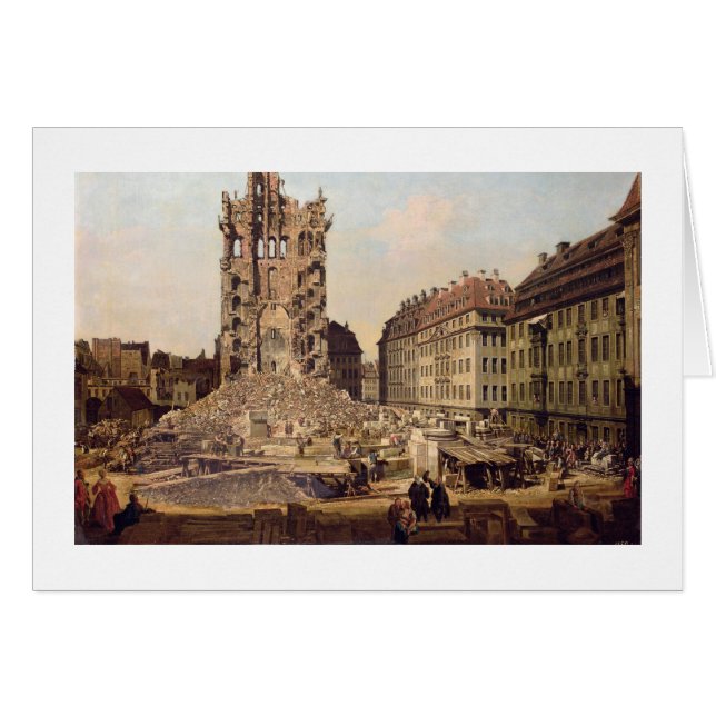 Die Ruinen des alten Kreuzkirche, Dresden (Vorderseite (Horizontal))