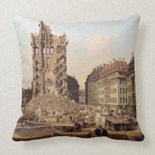 Die Ruinen des alten Kreuzkirche, Dresden Kissen