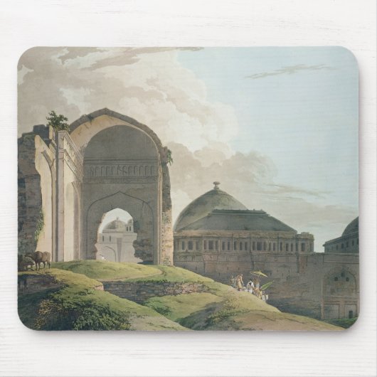 Die Ruinen des Palastes in Madurai, 1798 Mousepad (Vorne)