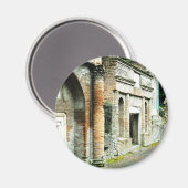 Die Ruinen von Pompeji - Marktplatz mit Tempeln Magnet (Vorderseite/Rückseite)