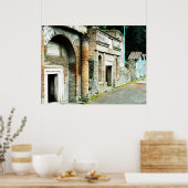 Die Ruinen von Pompeji - Marktplatz mit Tempeln Poster (Küche)