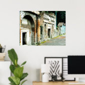 Die Ruinen von Pompeji - Marktplatz mit Tempeln Poster (Heimbüro)