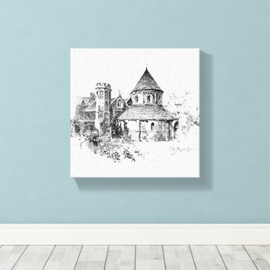 Die Rundkirche Leinwanddruck (Insitu (Holzboden))