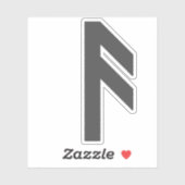 Die Rune Ansuz (grau) Aufkleber (Blatt)