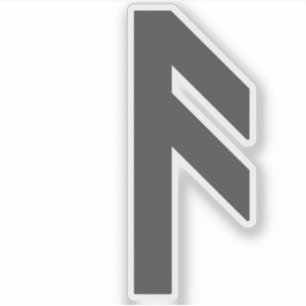 Die Rune Ansuz (grau) Aufkleber