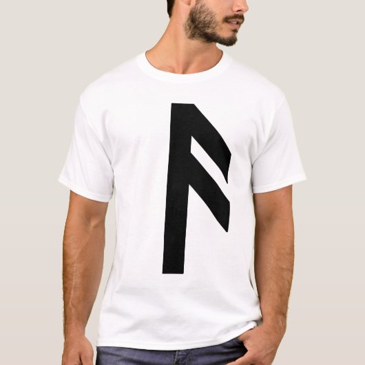 Die Rune Ansuz (schwarz) T-Shirt (Vorderseite)