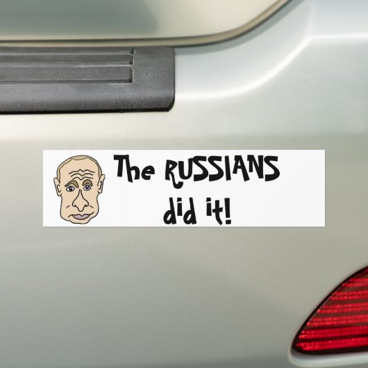 Die Russen taten es Putin-Cartoon Autoaufkleber (Auf Auto)
