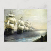 Die russische Schwarzmeerflotte auf Parade, Aivaje Postkarte (Vorderseite)