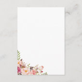 Die rustikal rosa Blumenzettel-Karte fügt die Deta Begleitkarte (Rückseite)