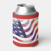 Die rustikale amerikanische Flagge kann kühler wer Dosenkühler (Kanne Vorderseite)