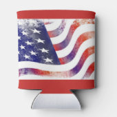 Die rustikale amerikanische Flagge kann kühler wer Dosenkühler (Rückseite)