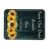 Die rustikale Aquamarine Sonnenblume speichert das Magnet (Horizontal)