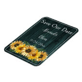 Die rustikale Aquamarine Sonnenblume speichert das Magnet (Linke Seite)