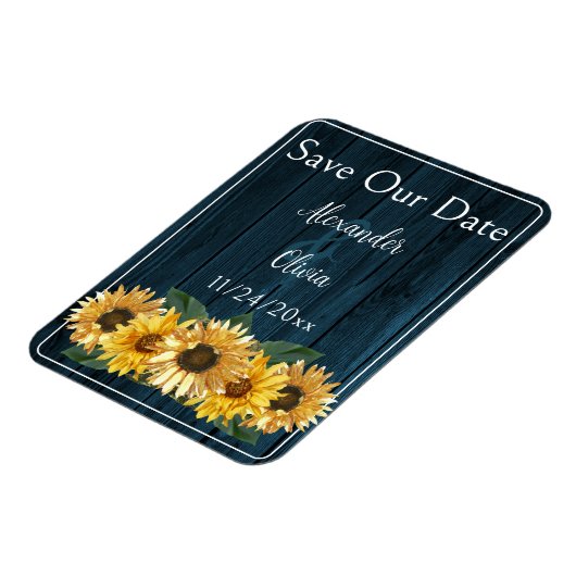 Die rustikale blaue Sonnenblume speichert das Datu Magnet (Linke Seite)