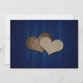 Die rustikale blaue Sonnenblume speichert die Datu Save The Date (Rückseite)