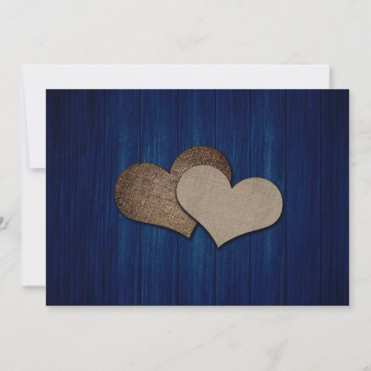 Die rustikale blaue Sonnenblume speichert die Datu Save The Date (Rückseite)