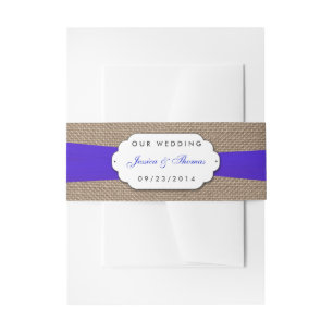 Die rustikale Blue Bow Wedding Collection Einladungsbanderole