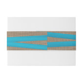 Die rustikale Blue Bow Wedding Collection Einladungsbanderole (Rückseitenbeispiel)