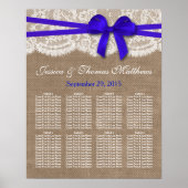 Die rustikale Blue Bow Wedding Collection Poster (Vorne)